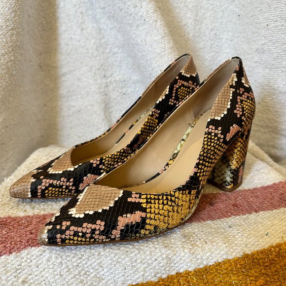 1. State Harvie Pump Bisque Multi Snake Print US Size 9 - Picture 5 of 6